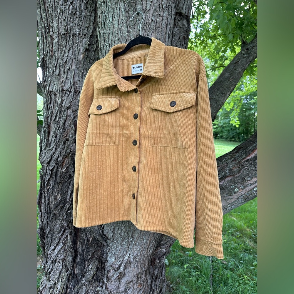 Ci Sono Tan Utility Jacket Corduroy